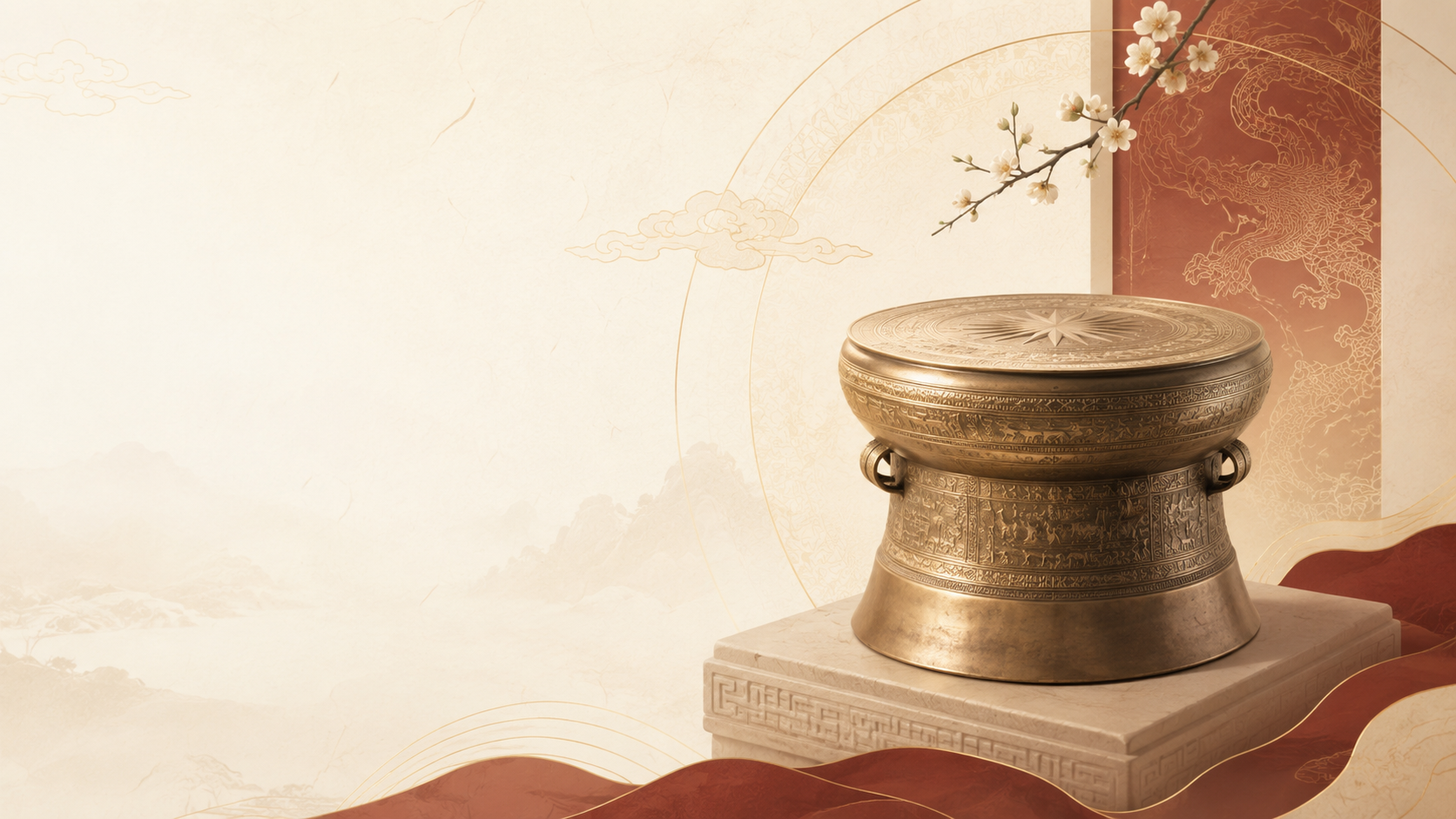 Hiện vật trống đồng trong không gian số